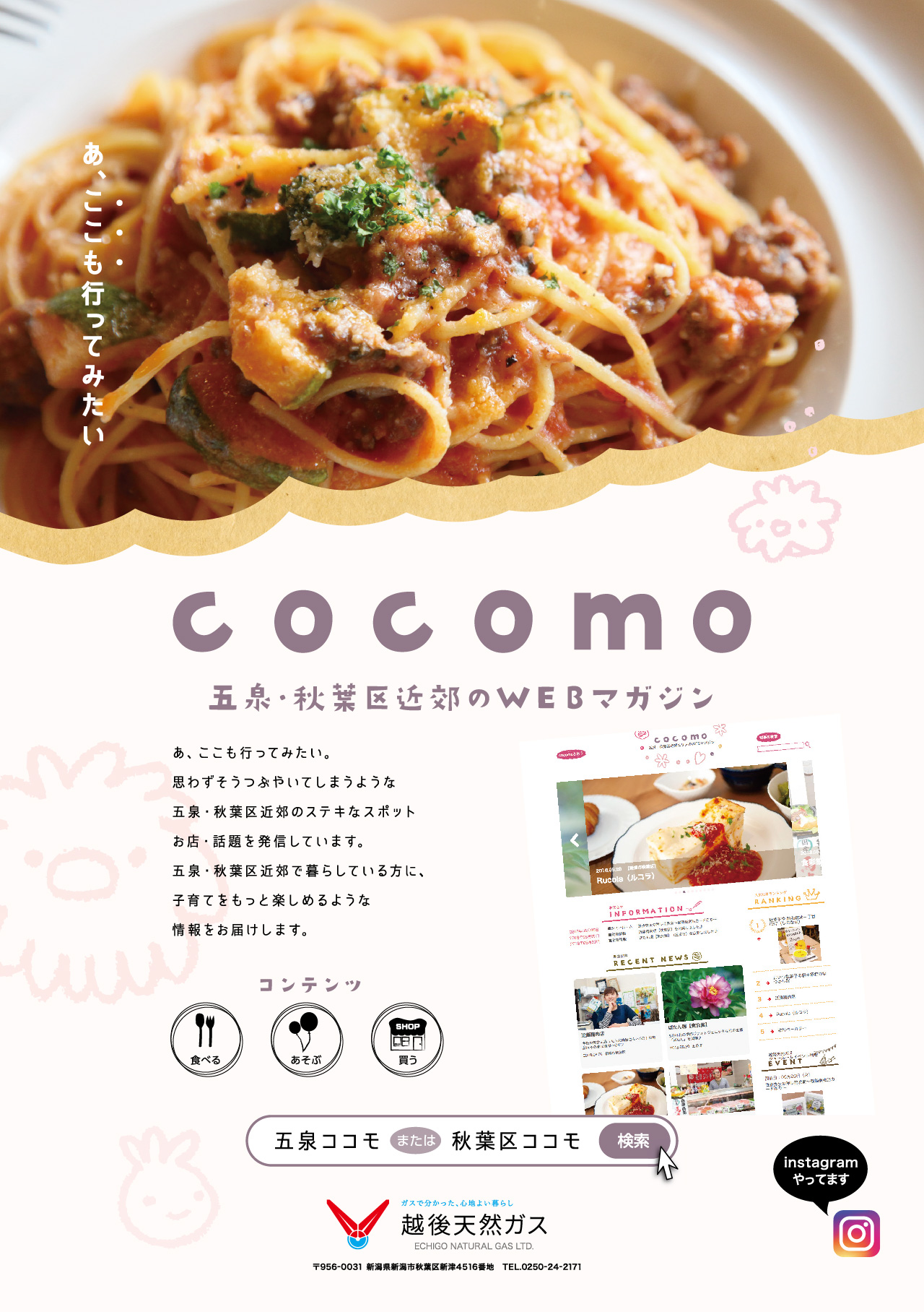 cocomoのPRチラシ